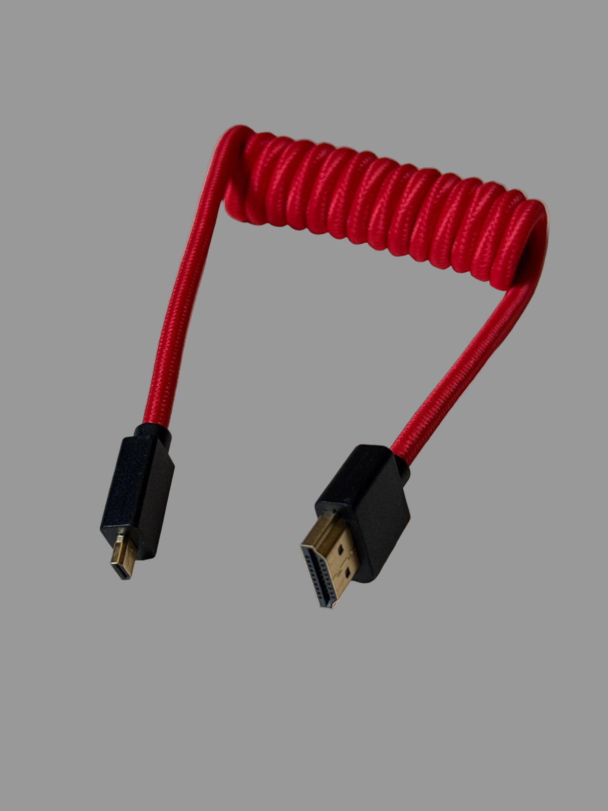 Câble HDMI 1m Spiralé Rouge
