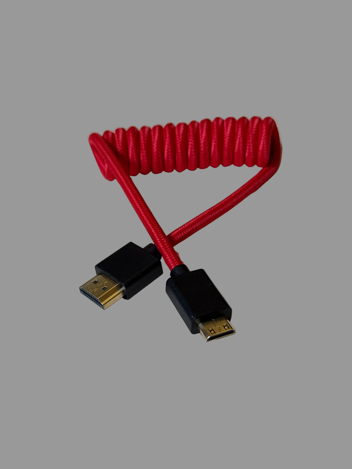 Câble HDMI 1m Spiralé Rouge