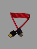 Câble HDMI 1m Spiralé Rouge